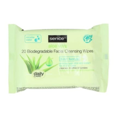 Sence Beauty Facial Cleansing Wipes Aloe Vera 20 Units