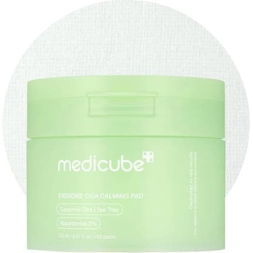 Medicube Soothing And Hydrating Toning Pads For Sensitive And Problematic Skin Exosome Cica Calming Pad 100 Pcs