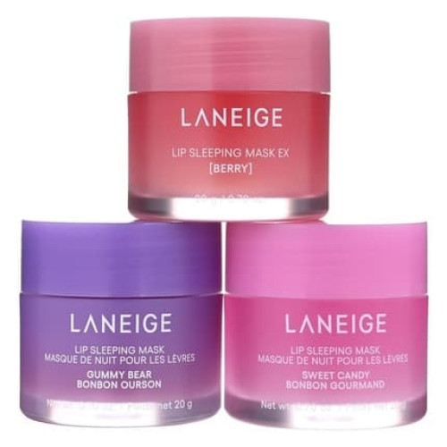 Laneige Lip Sleeping Mask Trio Set Berry 20g Gummy Bear 20g Sweet Candy 20g