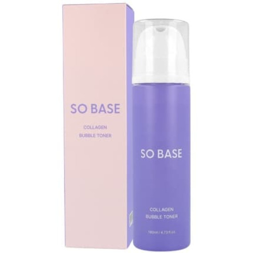 So Base Collagen Bubble Toner 140 Ml - Brightening Foam Toner With Collagen And Peptides