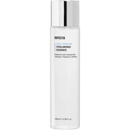 ROVECTIN Aqua Hyaluronic Essence 7 Layers Hyaluronic Acid Facial Toner with Niacinamide for Glass Skin Panthenol for Lasting Hydration Vegan EWG Hypoallergenic 6.08 fl.oz