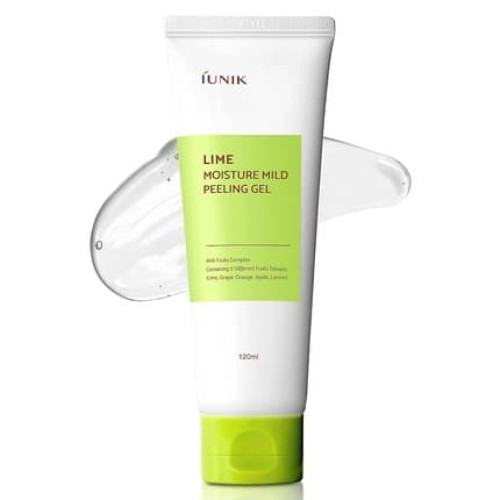 IUNIK Lime Moisture Mild Peeling Gel 4.23 Fl Oz with AHA and Fruits Complex - Vegan