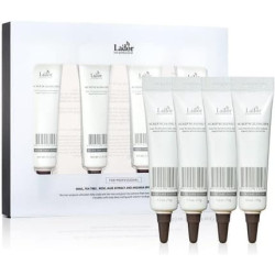 LA'DOR Scalp Scaling Spa Hair Treatment 15g x 4 Exfoliating Ampoules Active Ingredients Scalp Scaling Sebum Control Soothing Hair Conditioner Healthy Scalp Without Dandruff