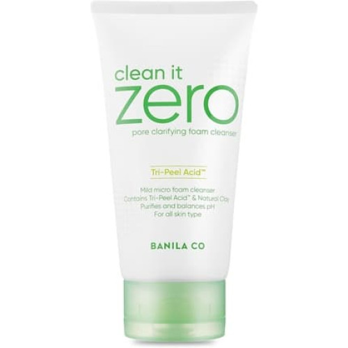 Banila Co Clean it Zero Pore Clarifying Foam Cleanser 150ml with Tri-Peel Acid and Natural Clay