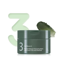 Numbuzin No.3 Pore & Makeup Cleansing Balm with Green Tea and Charcoal Numbuzin No.3 Pore & Makeup Cleansing Balm with Green Tea and Charcoal