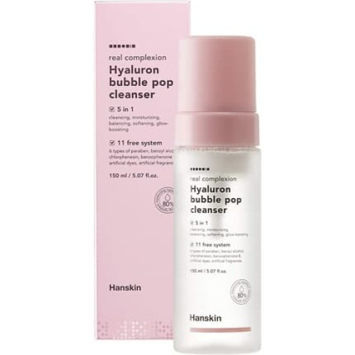 Hanskin Real Complexion Hyaluron Bubble Pop Cleanser Hydrating Foaming Daily Hanskin Real Complexion Hyaluron Bubble Pop Cleanser Hydrating Foaming Daily