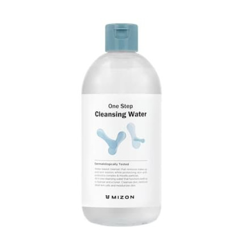 MIZON Micellar Cleansing Water with Probiotics Facial Cleanser Makeup Remover Natural Ingredients for Sensitive Skin 16.9 fl oz