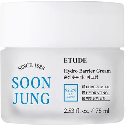 Etude House Soonjung Hydro Barrier Cream 75ml Moisturizing and Soothing Cream 2.53 Fl Oz Etude House Soonjung Hydro Barrier Cream 75ml Moisturizing and Soothing Cream 2.53 Fl Oz