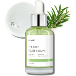 IUNIK Tea Tree 67% Relief Vegan Facial Serum for Clear & Balanced Skin with Centella Asiatica 50ml