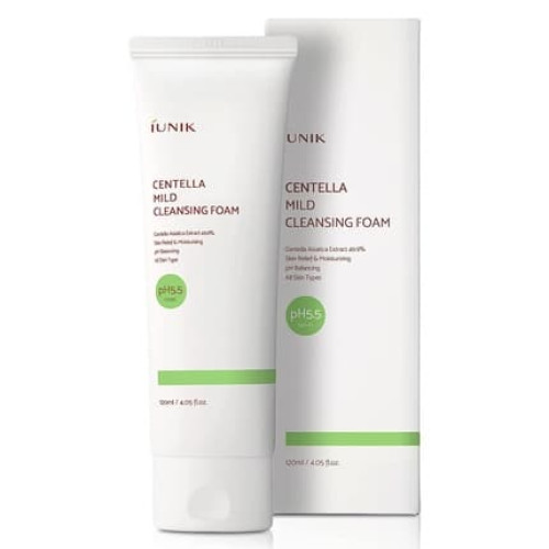 IUNIK Centella Mild Foaming Facial Cleanser Sub-acid 4.05 Fl Oz 49.9% Centella Asiatica Extract - Skin Relief Moisturizing pH Balancing Rich Foam Vegan IUNIK Centella Mild Foaming Facial Cleanser Sub-acid 4.05 Fl Oz 49.9% Centella Asiatica Extract - Skin Relief Moisturizing pH Balancing Rich Foam Vegan