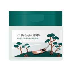 ROUND LAB Pine Calming Cica Pad Unscented Exfoliating and Toning Pads for All Skin Types 50 Sheets