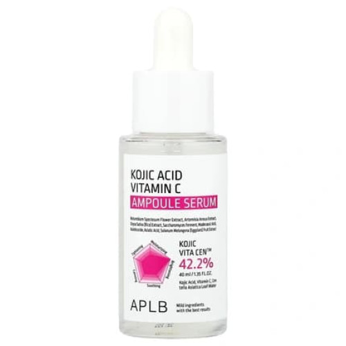 Aplb Kojic Acid Vitamin C Ampoule Serum 135 Fl Oz 40 Ml