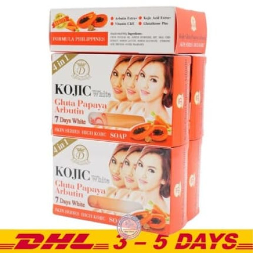 Kojic White Papaya Arbutin Soap 4 in 1 by D-Ne Gold Natural Soap 160g
