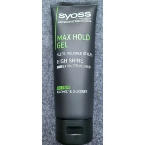 Men's Syoss Max Hold Hair Gel Professional Performance 250ml