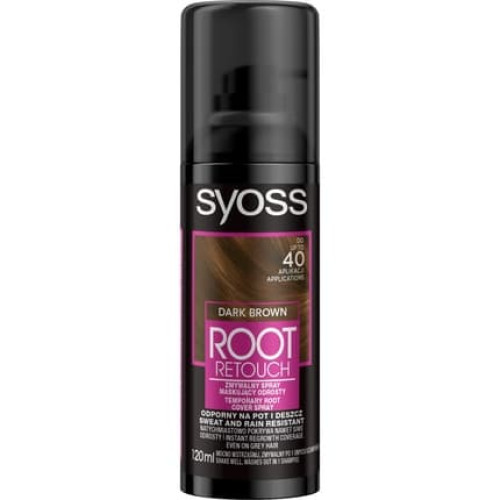 Syoss Root Retoucher Spray For Covering Roots Dark Brown 120ml