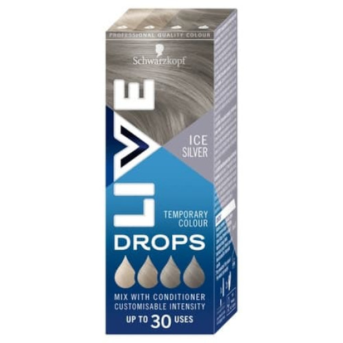 Schwarzkopf Live Drops Washable Hair Dye Icy Silver 30ml