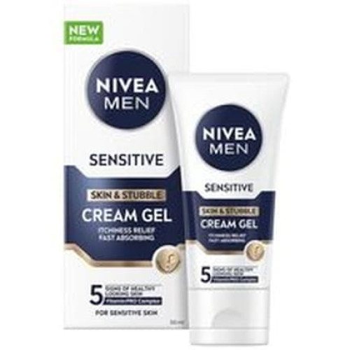 Nivea Sensitive Skin Stubble Cream Gel 50 Ml