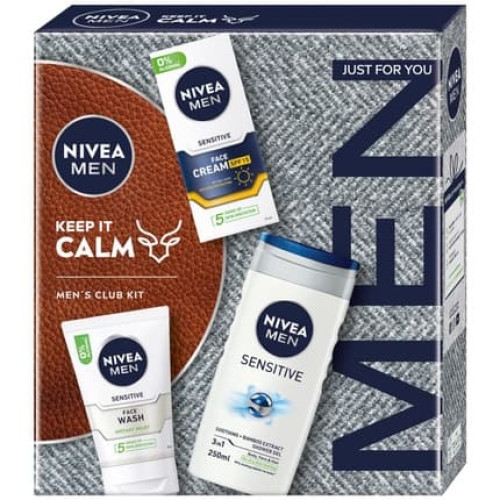 Niveaset Sensitive Keep It Calm Face Cream 75ml, Cleansing Gel For Face 100ml, Shower Gel 250ml