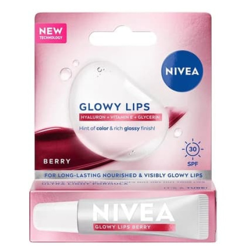 Nivea Glowy Lips Lip Balm With High Protection Spf 30 Berry 10ml