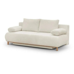 Banquette convertible 3 places MIKA - Tissu beige